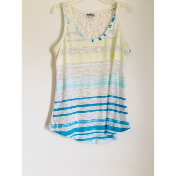 Striped Colorful Express Racerback Tank Size Small - Picture 1 of 5